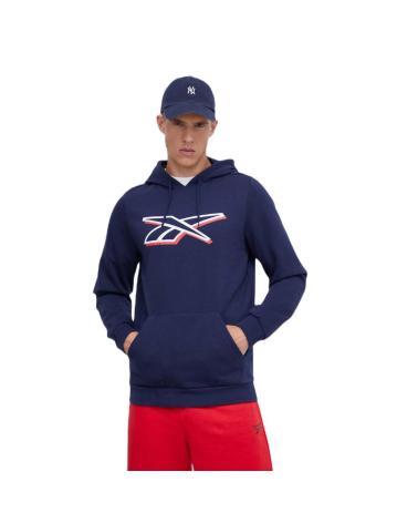 REEBOK RI FLEECE HOODIE NAVY BLUE 100071361 AZUL MARINO