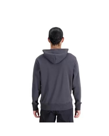NEW BALANCE FELPA CON CAPPUCCIO ESSENTIALS VARSITY FLEECE MT33553-ACK GRIGIO SCURO MARRóN