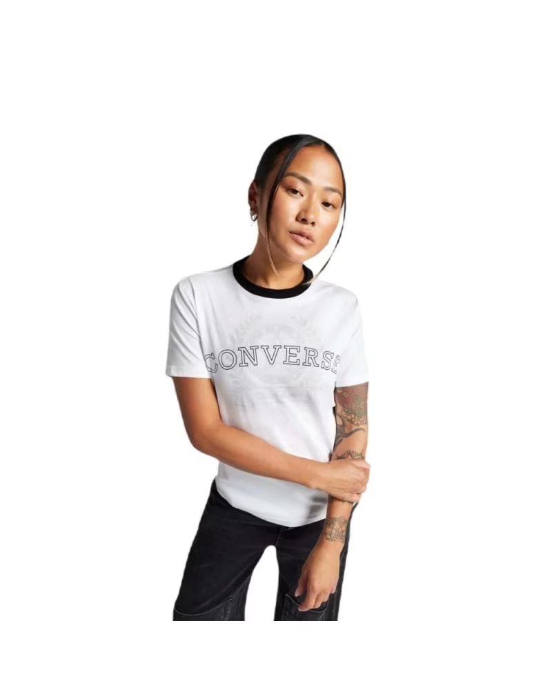 CONVERSE CAMISETA RETRO CHUCK TEE T SHIRT 10026106-A01 BLANCO