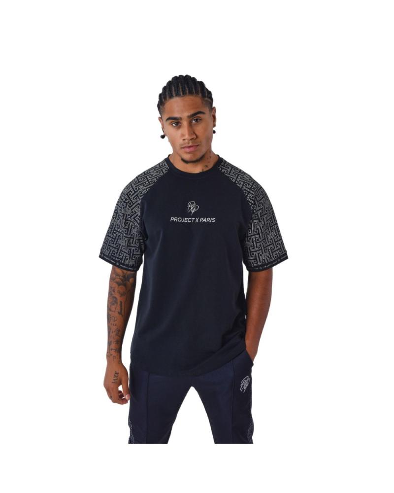 T-SHIRT PROJECT X PARIS MA LABIRINTICHE NERA 2310069-BK NEGRO