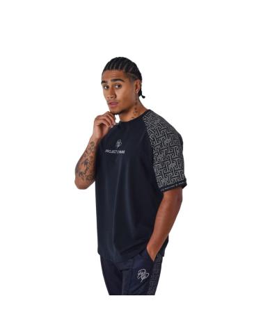 T-SHIRT PROJECT X PARIS MA LABIRINTICHE NERA 2310069-BK NEGRO