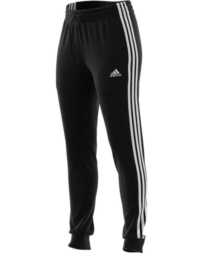 ADIDAS W 3S FT CF PANTS IC8770 BLACK AND WHITE NEGRO