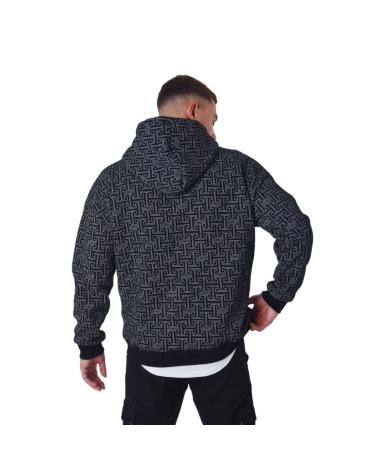 PROJECT X PARIS ALL OVER KAPUZENPULLOVER 2322100-BK SCHWARZ NARANJA