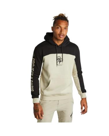 PROJECT X PARIS HOODIE BICOLORE BEIGE E NERO 2322103-SGBK BEIGE