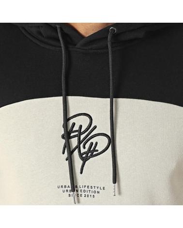 PROJECT X PARIS ZWEIFARBIGER HOODIE BEIGE UND SCHWARZ 2322103-SGBK BEIGE