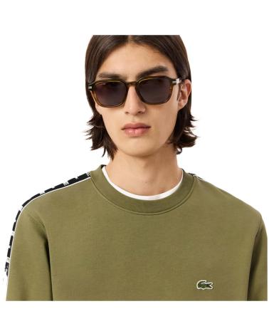 LACOSTE SWEATSHIRT GRÜN MIT STREIFEN AN DEN ÄRMELN VERDE