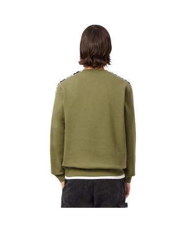 LACOSTE SWEATSHIRT GRÜN MIT STREIFEN AN DEN ÄRMELN VERDE