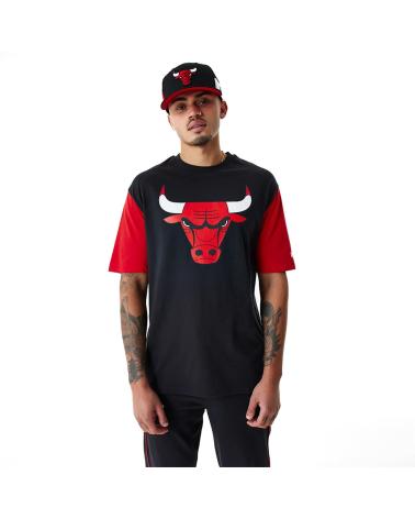 NEW ERA CAMISETA CHICAGO BULLS NBA COLOUR BLOCK OVERSIZED NEGRA NEGRO
