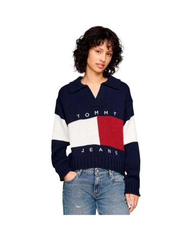 TOMMY HILFIGER FLAG RUGBY PULLOVER BLAU AZUL