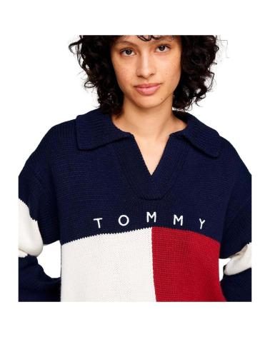 TOMMY HILFIGER FLAG RUGBY PULLOVER BLAU AZUL