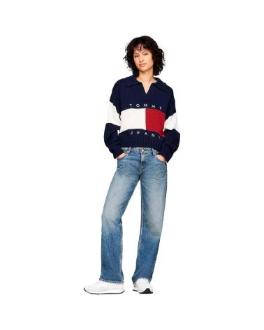 TOMMY HILFIGER FLAG RUGBY PULLOVER BLAU AZUL