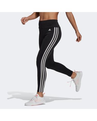 LEGGING ADIDAS TE 3S 78 TIG HT5438 NOIR AVEC 3 BANDES BLANCHES NEGRO