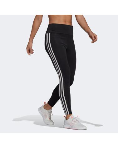 ADIDAS TE 3S 78 TIG HT5438 BLACK LEGGINGS WITH 3 WHITE STRIPES NEGRO