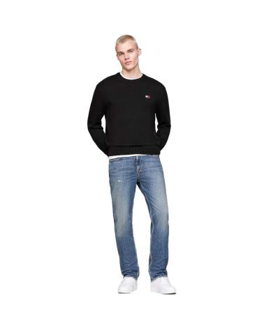 TOMMY HILFIGER SCHWARZES SWEATSHIRT MIT GESTICKTEM LOGO NEGRO