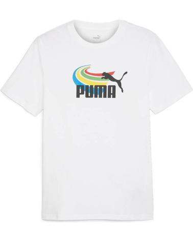 PUMA GRAPHICS SUMMER SPORTS TEE BLANCO BLANCO