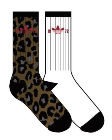 CALCETINES ADIDAS ORIGINALS ESTAMPADO LEOPARDO Y BLANCO MULTCO MULTCO-WHITE
