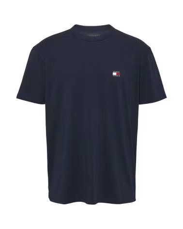 TOMMY HILFIGER CAMISETA DE ALGODÓN AZUL MARINO CON LOGO AZUL