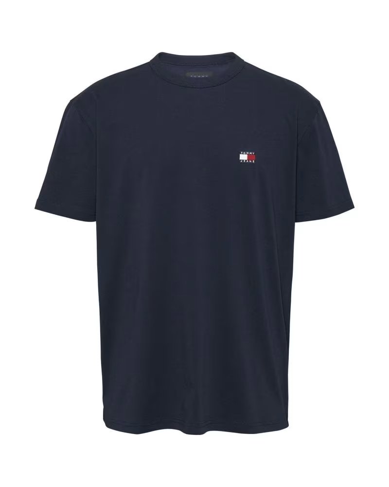 TOMMY HILFIGER CAMISETA DE ALGODÓN AZUL MARINO CON LOGO AZUL