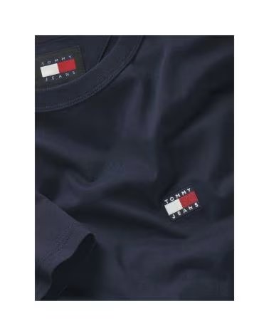 TOMMY HILFIGER CAMISETA DE ALGODÓN AZUL MARINO CON LOGO AZUL