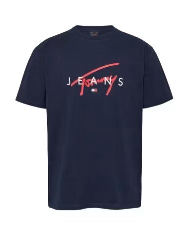 T-SHIRT TOMMY HILFIGER AZUL COM LOGOTIPO ESTAMPADO AZUL