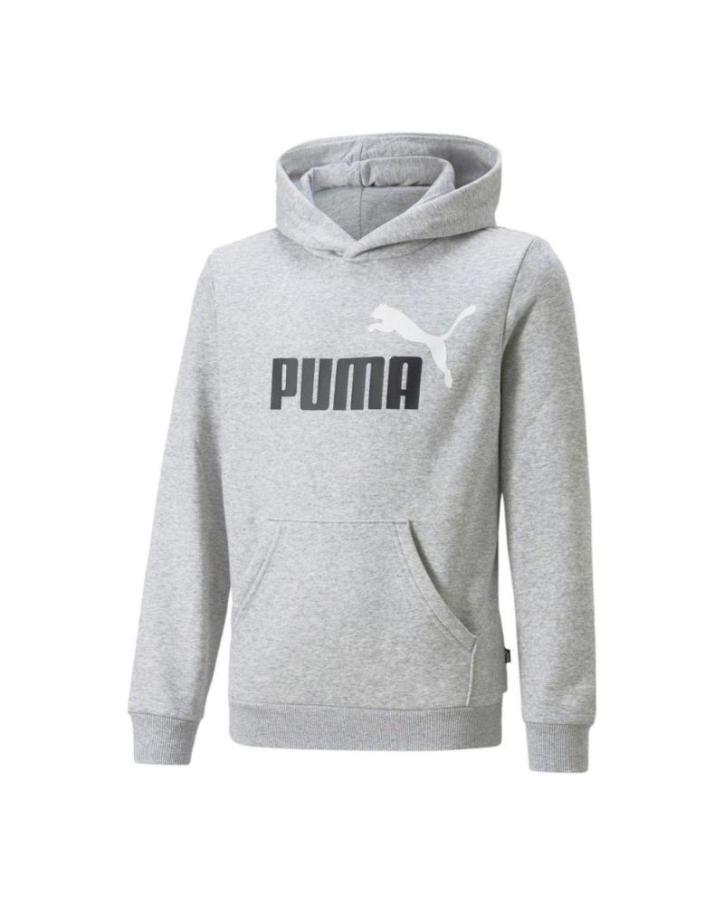 PUMA FELPA CON CAPPUCCIO ESSENTIALS BIG LOGO 586987-04 GRIGIO 4