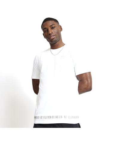 CAMISETA 11 DEGREES 3D EMBROIDERY HEM BRANCA BLANCO
