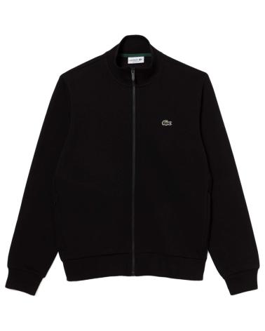 LACOSTE GIACCA SPORTIVA REGULAR FIT CON CERNIERA E LOGO COCCODRILLO NEGRO