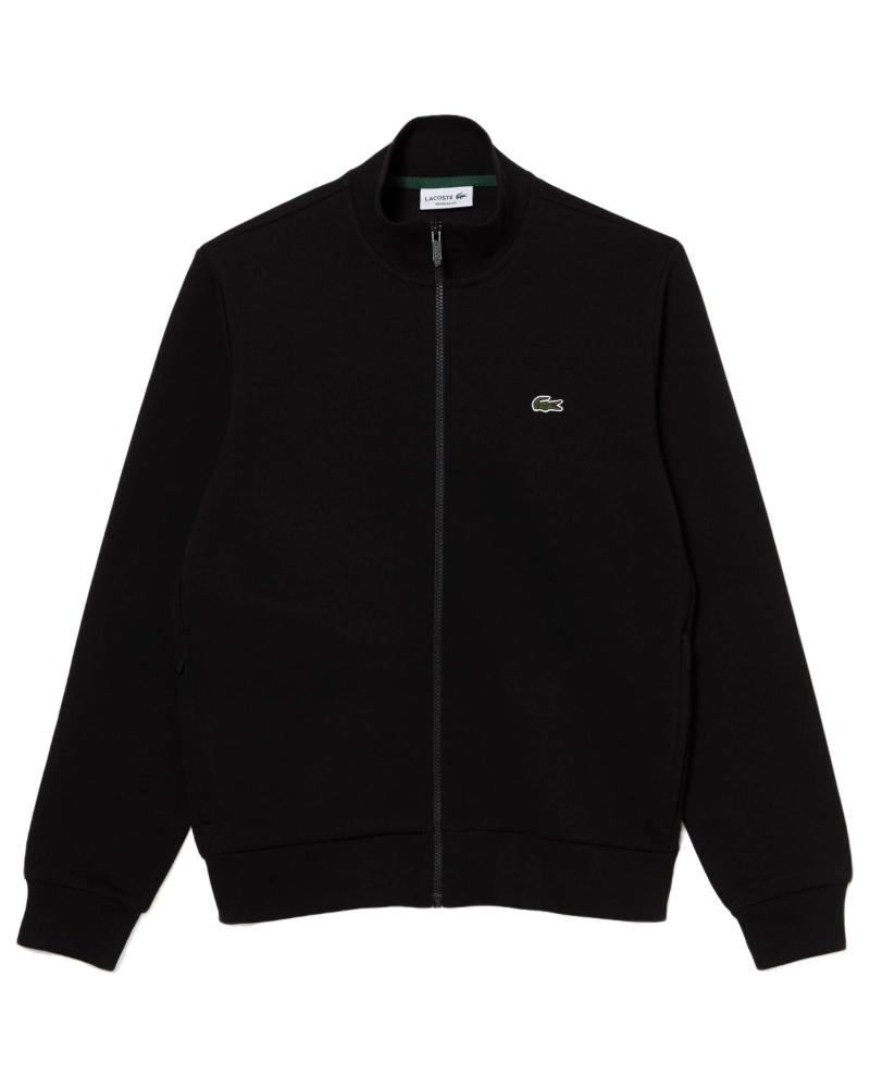 LACOSTE GIACCA SPORTIVA REGULAR FIT CON CERNIERA E LOGO COCCODRILLO NEGRO
