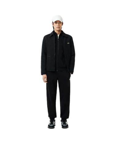 LACOSTE GIACCA SPORTIVA REGULAR FIT CON CERNIERA E LOGO COCCODRILLO NEGRO