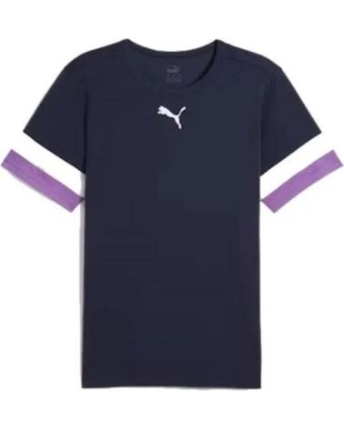 T-SHIRT SPORTIVA PUMA INDIVIDUALRISE UOMO BLU MARINO CON STRISCE VIOLA AZUL