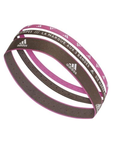 ADIDAS PACK 3 CINTAS PARA EL PELO HEADBAND IC6515 GRIS Y ROSA ROSA