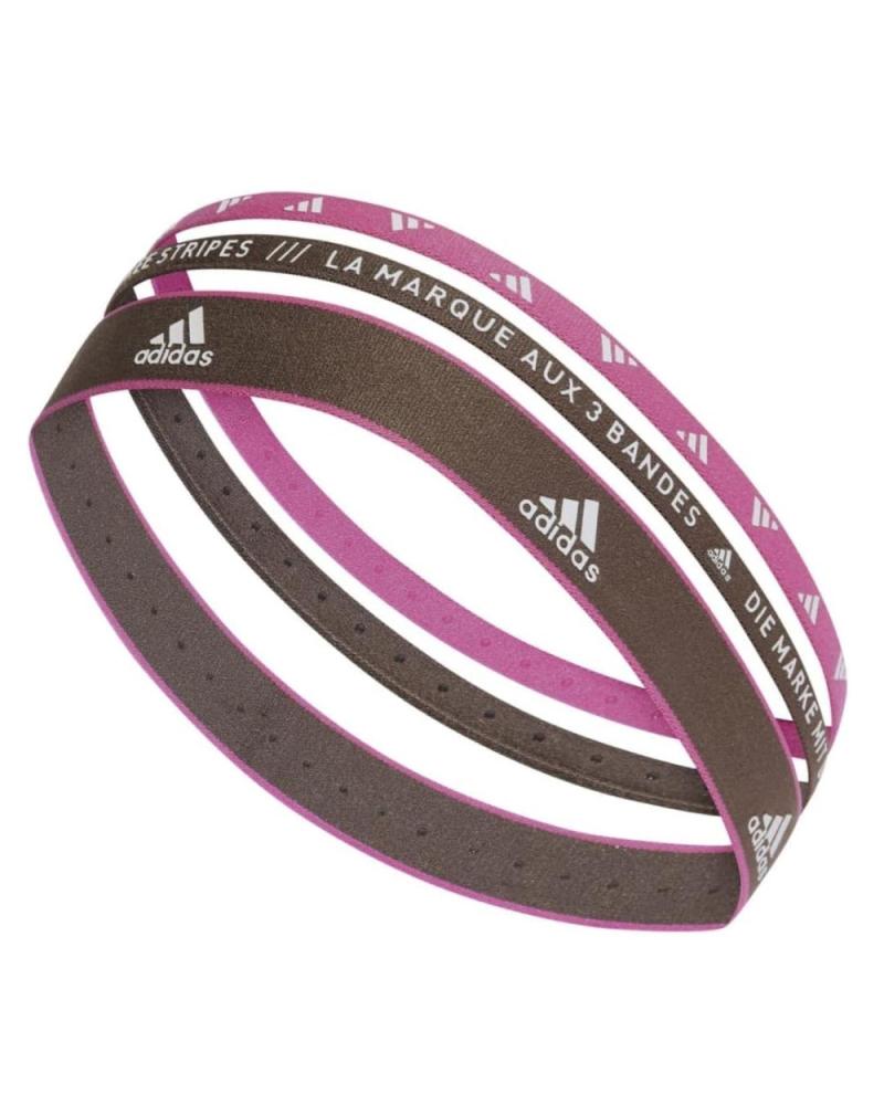 ADIDAS PACK 3 CINTAS PARA EL PELO HEADBAND IC6515 GRIS Y ROSA ROSA