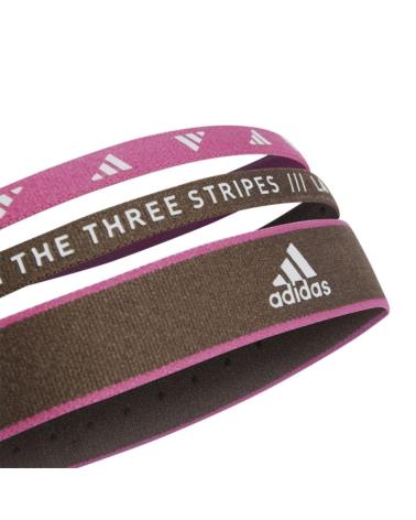 ADIDAS PACK 3 CINTAS PARA EL PELO HEADBAND IC6515 GRIS Y ROSA ROSA