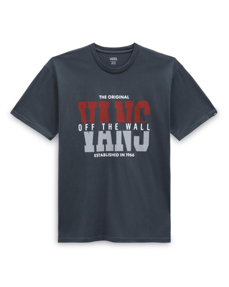 T-SHIRT VANS OFF THE WALL STACKLETIC-B INDIGO VN000AF8IND GRIS