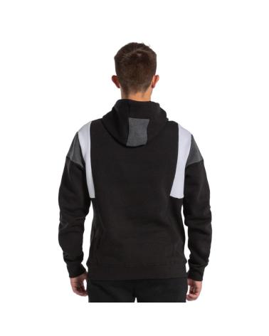 SUDADERA JOMA CONFORT III CON CAPUCHA NEGRA 102745-102 GRIS