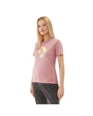 CAMISETA CONVERSE STAR CHEVRON INFILL ROSA 10025214-A03 BLANCO