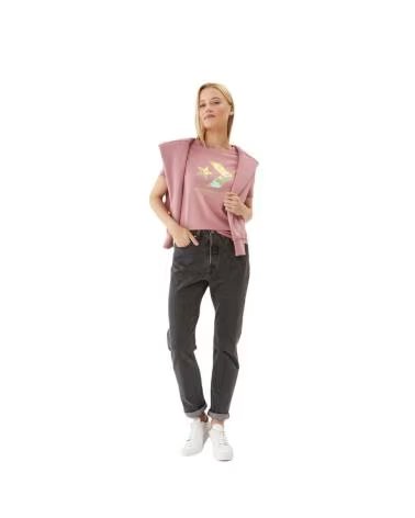 CAMISETA CONVERSE STAR CHEVRON INFILL ROSA 10025214-A03 BLANCO