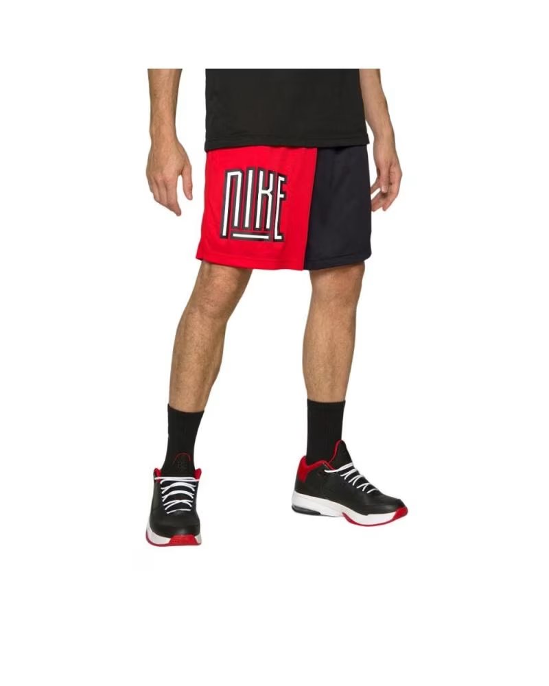 SHORT NIKE DRI-FIT 8IN ASYM STR VERMELHO E PRETO DH7164-657 NEGRO