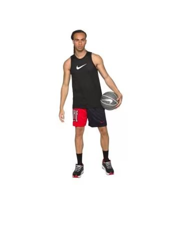 SHORT NIKE DRI-FIT 8IN ASYM STR VERMELHO E PRETO DH7164-657 NEGRO
