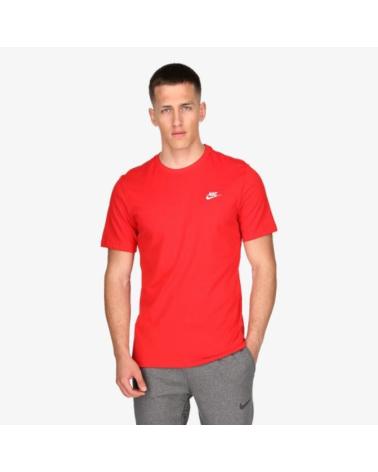 NIKE M NSW CLUB SPORTSWEAR T-SHIRT ROT AR4997-657 ROJO