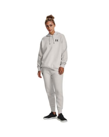 UNDER ARMOUR ESSENTIAL FLC HOODIE WHITE 1379495-114 BLANCO UNDER ARMOUR ESSENTIAL FLC HOODIE WHITE 1379495-114 BLANCO