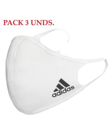 ADIDAS PACK 3 MASCARILLAS REUTILIZABLES S-XS NEGRO ROJO BLANCO HB7857 MULTICOLOR