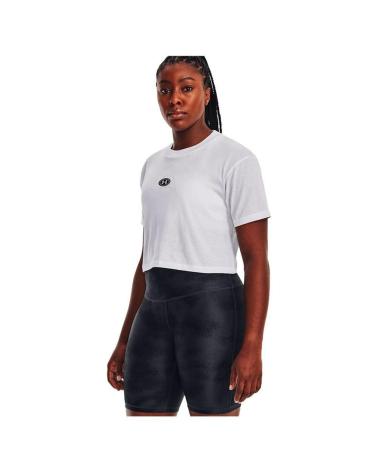 T-SHIRT DE SPORT CROPPED UNDER ARMOUR BLANC BLANCO