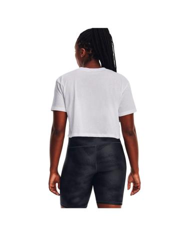 SPORTLICHES CROPPED T-SHIRT UNDER ARMOUR WEISS BLANCO