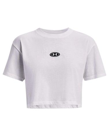 SPORTLICHES CROPPED T-SHIRT UNDER ARMOUR WEISS BLANCO