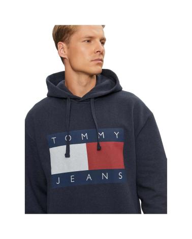 SWEAT À CAPUCHE TOMMY HILFIGER LOGO FLAG BLEU MARINE AZUL