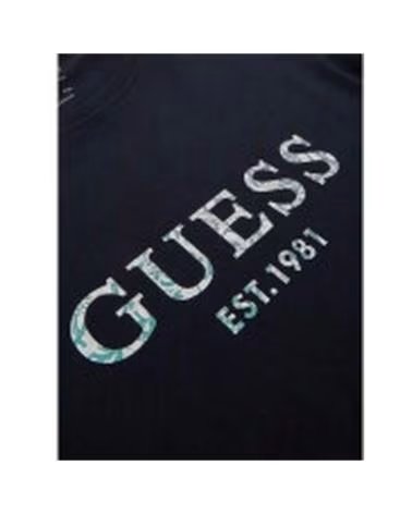 GUESS CAMISETA IRIDESCE LOGO AZUL MANGA LARGA PARA HOMBRE AZUL