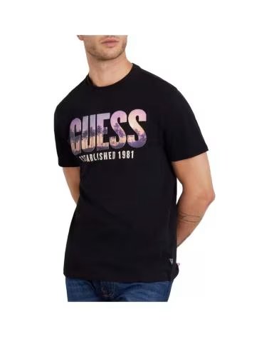 GUESS CAMISETA CITY OF PALMS EN COLOR PARA HOMBRE NEGRO
