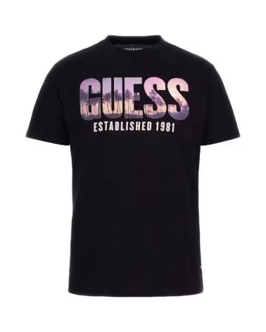 GUESS CAMISETA CITY OF PALMS EN COLOR PARA HOMBRE NEGRO