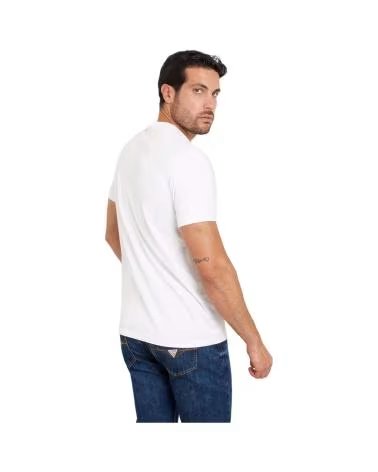 GUESS CAMISETA TREATED TRIANGLE EN COLOR PARA HOMBRE BLANCO